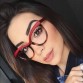 2019 Spectacle frame Black Cat Eye Glasses Frame Women brand Clear Lens Eyewear frames Ladies Myopia Nerd Red eyeglasses frame