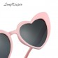 LongKeeper baby girl sunglasses for children heart 2019 TR90 black pink red heart sun glasses for kids polarized flexible uv400