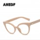 ANEDF 2018 New Vintage Women Cat Eye glasses Fashion Ladies Clear Lens Glasses Frame Blue Rays Protection Reading EyeWear