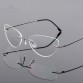 Cat Eye Style Foldable Ultra-light Memory Titanium Alloy Rimless  Myopia Eyeglasses Optical Glasses Frame Men Optics Eyewear