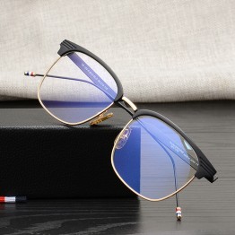 High quality metal square Eye glasses frames Thom brand for men and women simple coated travel fishing sunglasses TB104 Reading