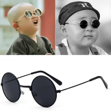 Metal Black Round Kids Sunglasses Brand little girl/boy Baby Child Glasses goggles oculos UV400 Small face Suit For 2~6 age32988785329