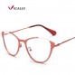 New Fashion Men Optical Glasses Frame For Women High Quality Metal Vintage Cat Eye Eyeglasses Half-frame Eyewear For Male Female
