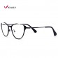 New Fashion Men Optical Glasses Frame For Women High Quality Metal Vintage Cat Eye Eyeglasses Half-frame Eyewear For Male Female32795709012