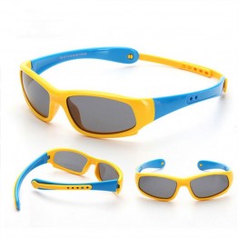 No easily broken Kids TR90 Polarized Sunglasses Children Safety Brand Glasses Flexible Rubber Oculos Infantil