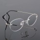 Retro Round Foldable Ultra-light Memory Titanium Alloy Myopia Eyeglasses Rimless Elasticity Optical Glasses Frame Men Eyewear32959283816