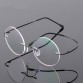 Steve Jobs Star Style Foldable Ultra-light Memory Titanium Rimless Round Myopia Eyeglasses Optical Glasses Frame Men Eyewear