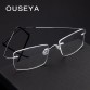 Titanium Men's Rimless Glasses Frame Women Transparent Eyeglasses Optical Myopia Business Clear Spectacle Frame Fashion #CT001