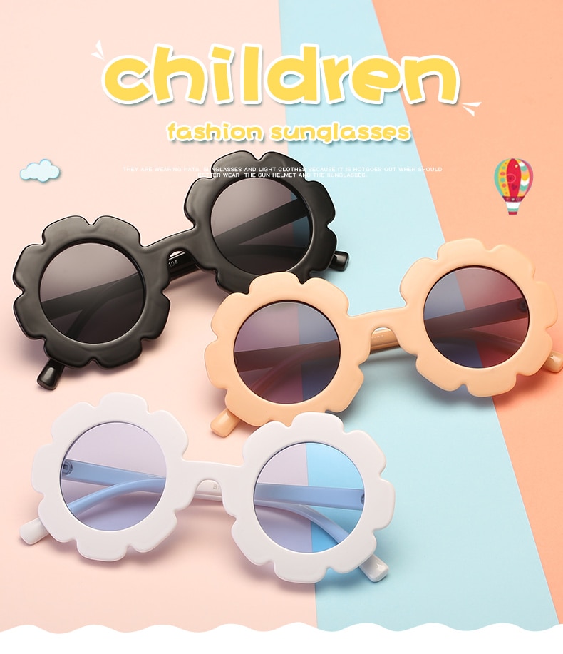 2019-NEW-Sun-Flower-Round-Cute-kids-sunglasses-UV400-for-Boy-girls-toddler-Lovely-baby-sun-glasses-C-32967760545
