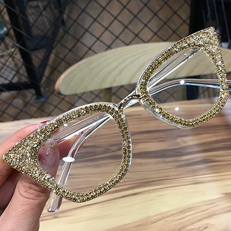 2019-Vintage-cat-eye-Glasses-frame-retro-Female-Brand-Designer-gafas-De-Sol-silver-gold--Plain-eye-G-32972850160