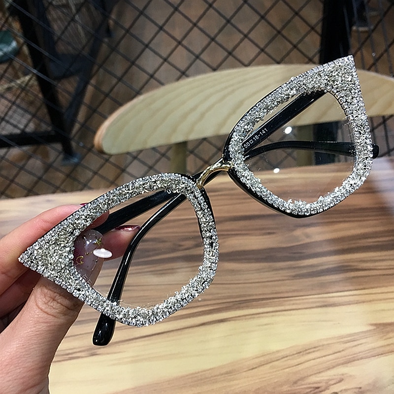 2019-Vintage-cat-eye-Glasses-frame-retro-Female-Brand-Designer-gafas-De-Sol-silver-gold--Plain-eye-G-32972850160