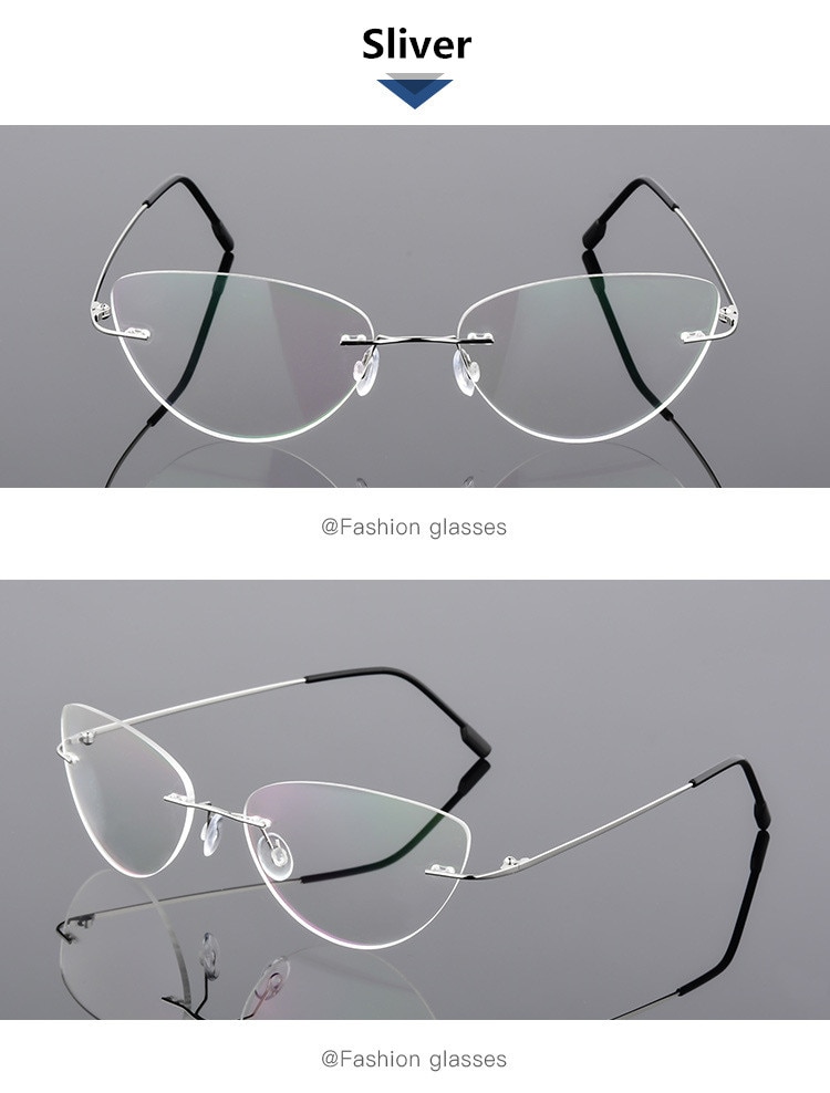 Cat-Eye-Style-Foldable-Ultra-light-Memory-Titanium-Alloy-Rimless--Myopia-Eyeglasses-Optical-Glasses--32966362963