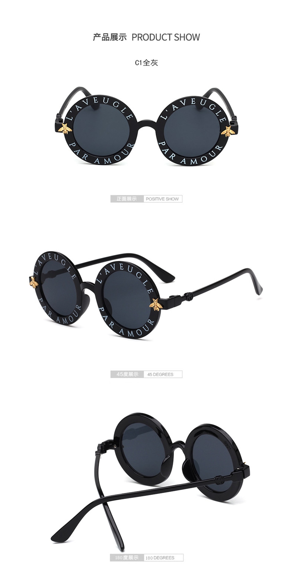Child-2019-NEW-designer-Round-Frame-Sunglasses-Kids-Gold-bee-Children-Glasses-UV400-Baby-Summer-Eyeg-32978959208