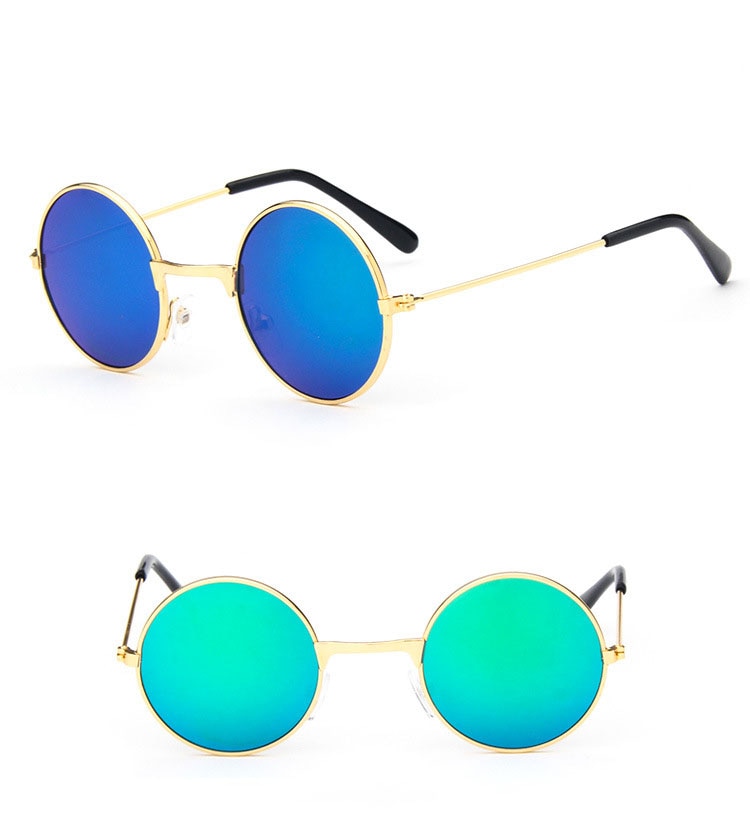 Metal-Black-Round-Kids-Sunglasses-Brand-little-girlboy-Baby-Child-Glasses-goggles-oculos-UV400-Small-32988785329
