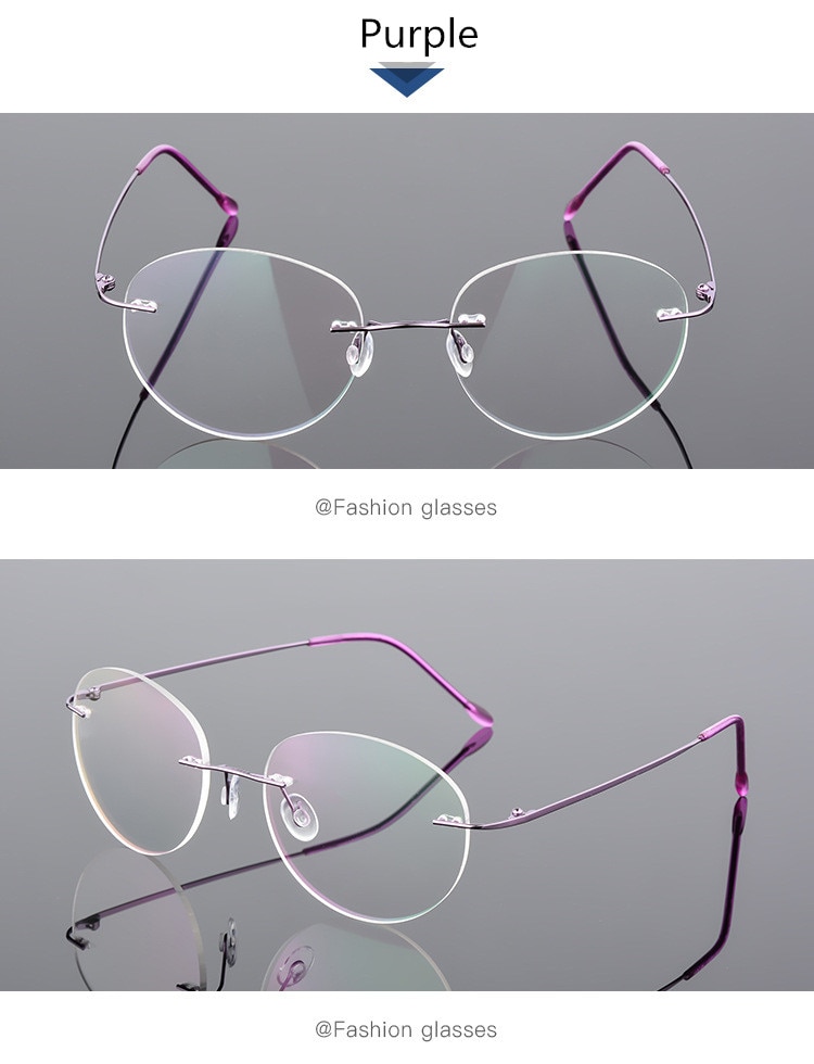Retro-Round-Foldable-Ultra-light-Memory-Titanium-Alloy-Myopia-Eyeglasses-Rimless-Elasticity-Optical--32959283816