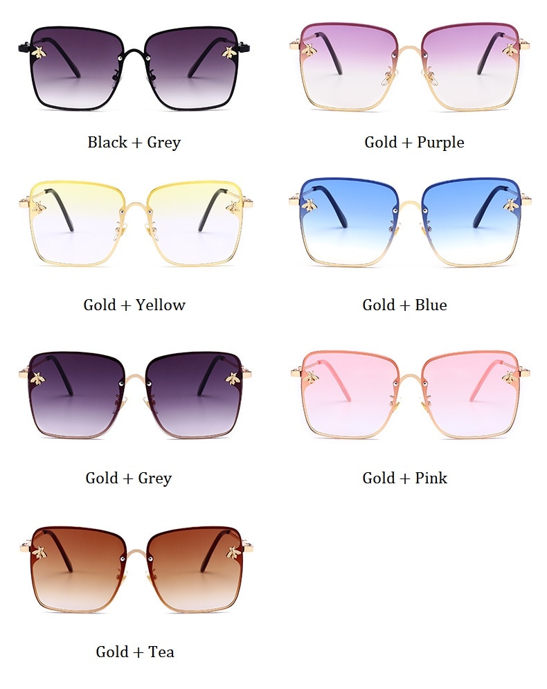 Retro-Square-Sunglasses-Women-Brand-Designer-Bee-Metal-Frame-Oversized-Sun-Glasses-Fashion-Female-Gr-32847460220