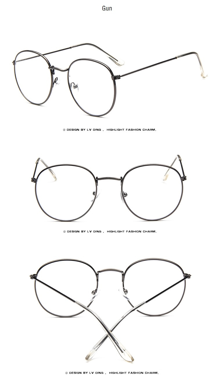 Round-Glasses-Frame-Woman-Men-Glasses-Retro-Myopia-Optical-Frames-Metal-Clear-lens-Black-Silver-Gold-32931477565
